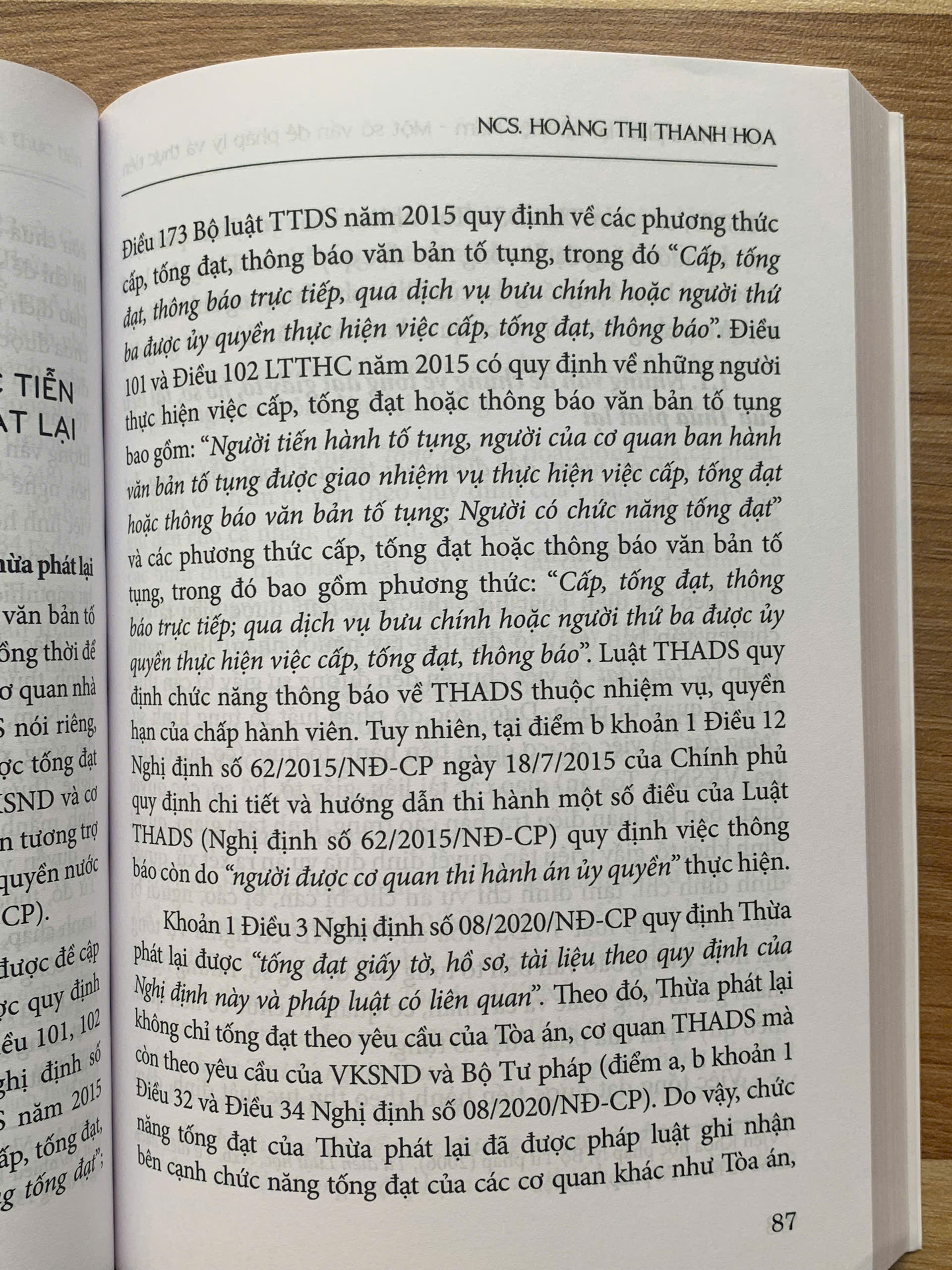 Nghề Thừa phát lại tại Việt Nam – Một số vấn đề pháp lý và thực tiễn (Tái bản lần thứ nhất)