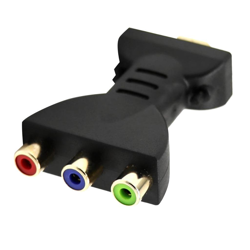 Male to 3 RCA Video Audio Adapter RGB Component Connector for HDTV