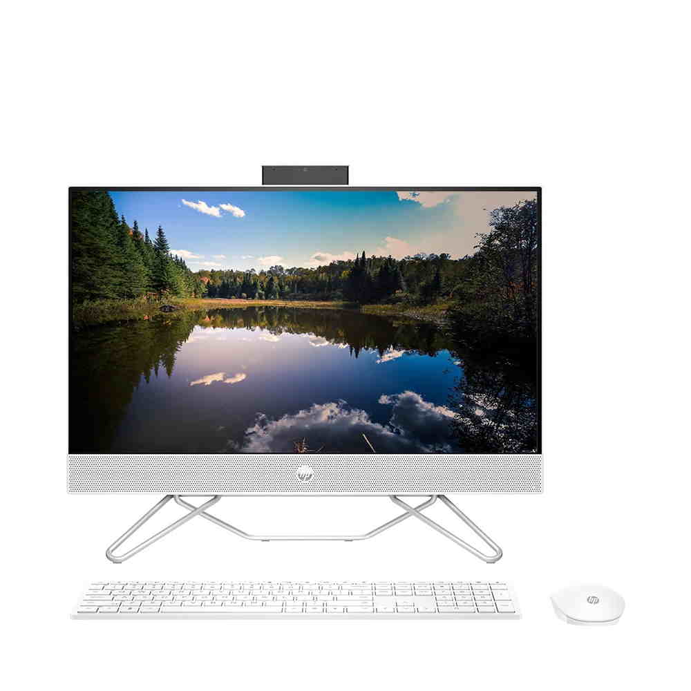 Máy tính để bàn HP AIO 24-cb1025d 7H3Z5PA (Intel Core i5-1235U | 8 GB | 512 GB | Intel Iris Xe | 23.8 inch FHD | Win 11 | Trắng - Hàng Chính Hãng