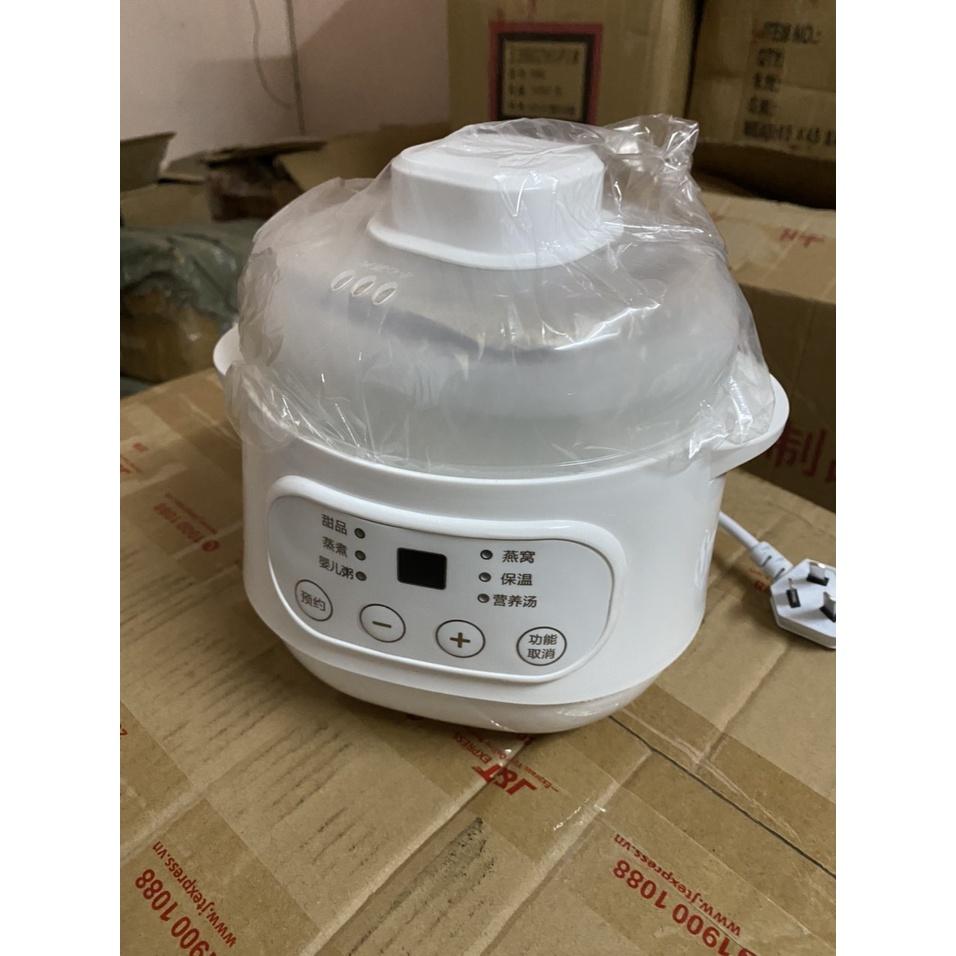 Nồi Nấu Cháo Chậm - Nồi Hầm Cách Thủy Dung Tích 1L, Lòng Nồi Bằng Sứ Giữ Nhiệt Tốt Hơn - Nồi Chưng Yến, Hầm Canh...