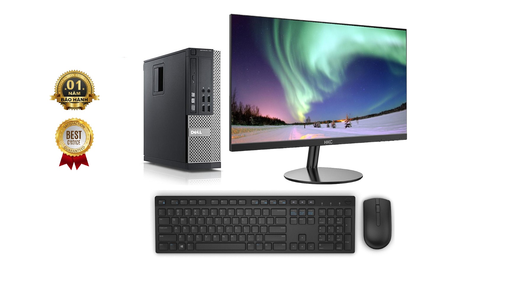 Bộ Máy Tính Để Bàn Dell Optiplex  ( Core i5 - 3570/ 8gb / SSD 256GB ) Và Màn Hình KINGVIEW 22' inch - Tặng Ngay Bàn Phím Chuột Không Dây - Hàng Nhập Khẩu