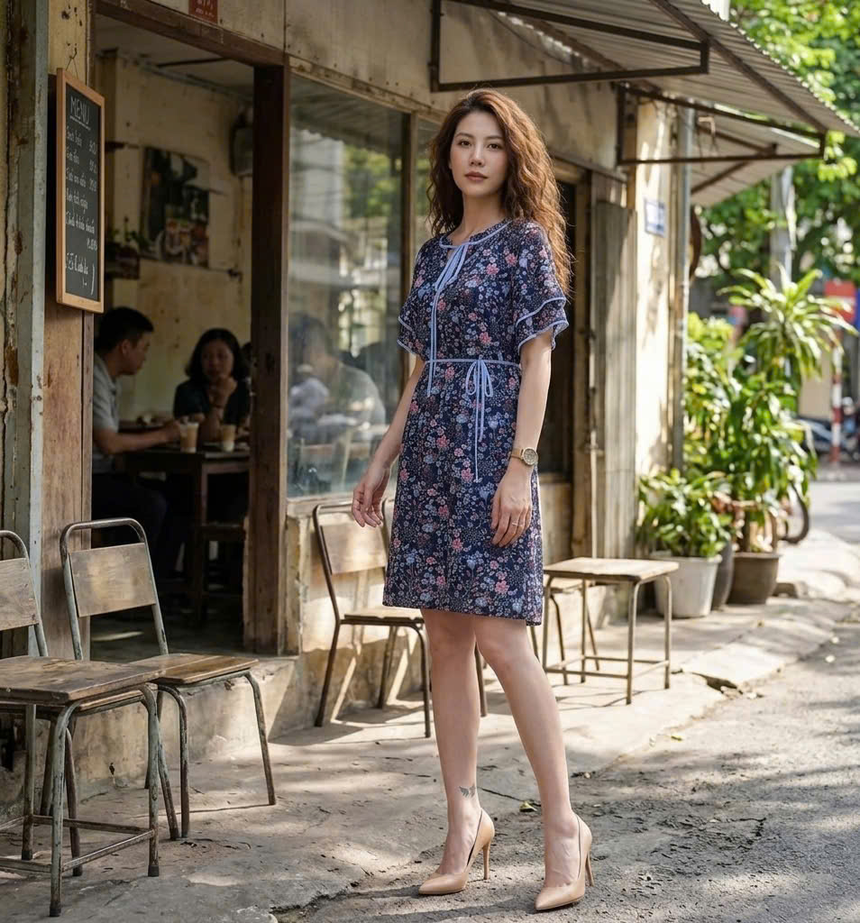 Đầm Suông Chữ A Chiffon Hoa Dre148 Thời trang Hity