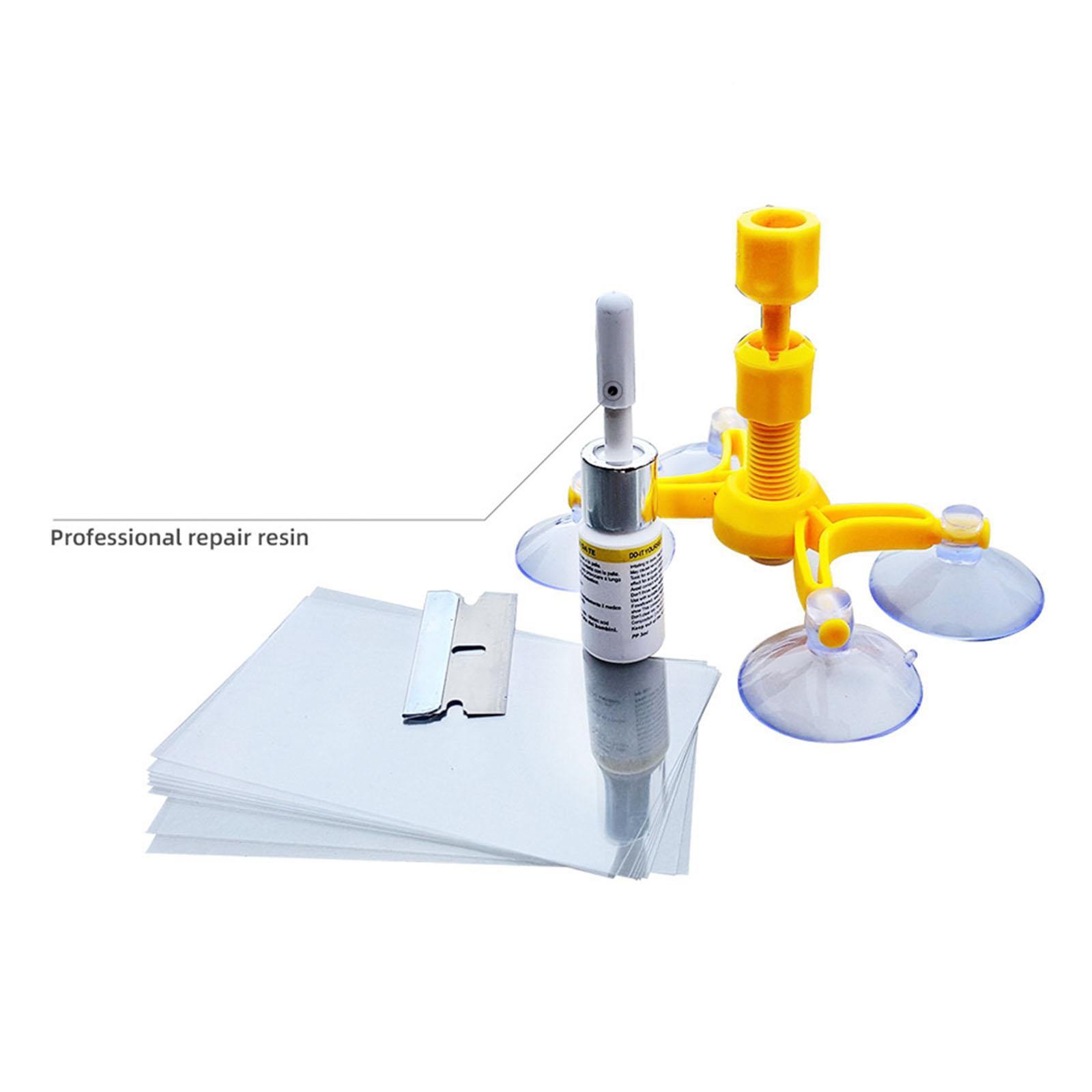 Automobile Windshield Repair Kit, Quickly and Effectively for Chips and Cracks , Advanced Resin Formula DIY Windscreen Chip Repair Tool