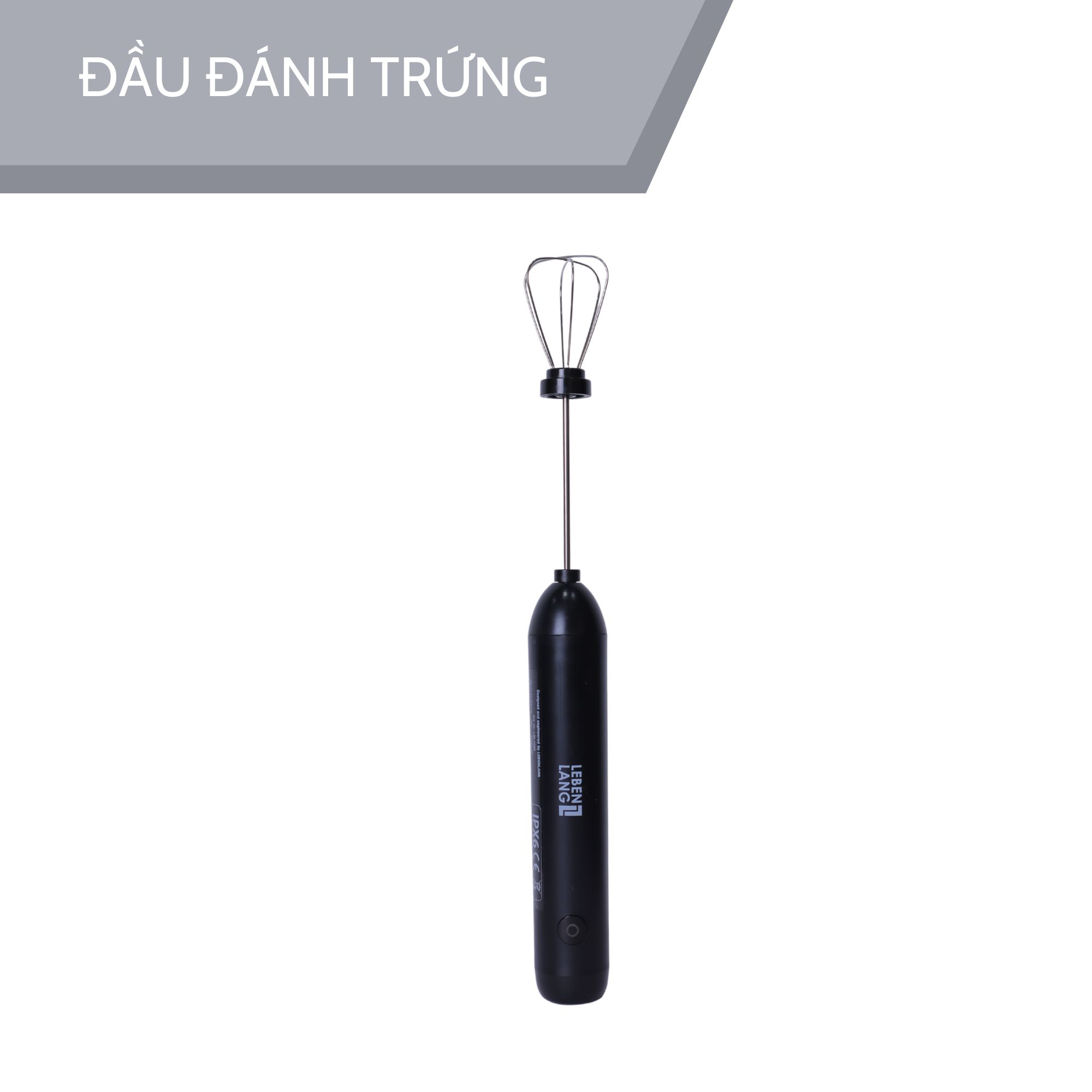 Máy đánh trứng, máy đánh bọt cafe cầm tay mini Lebenlang LBL4588, 2 tốc độ, sạc pin usb tiện dụng - hàng chính hãng