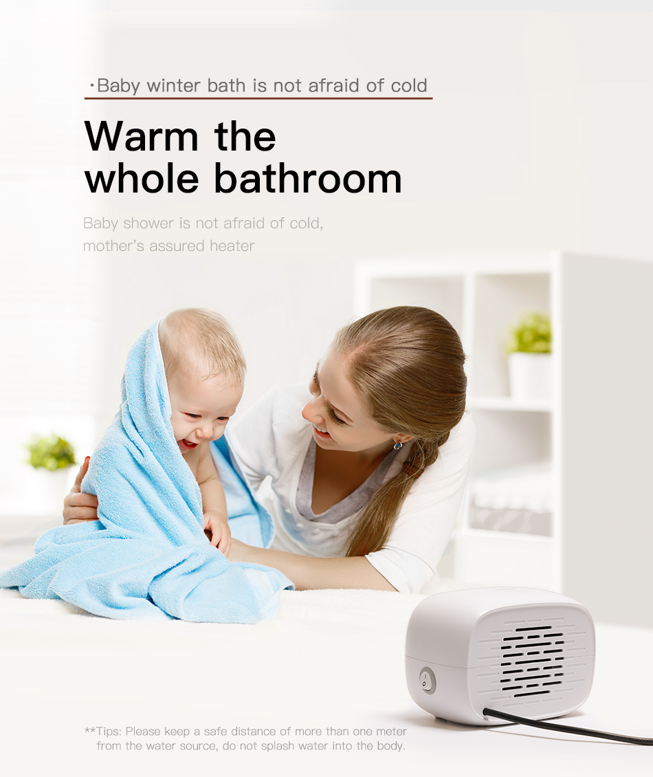 Máy sưởi mini BASEUS ( Warm Little White Fan Heater )- Hàng chính hãng