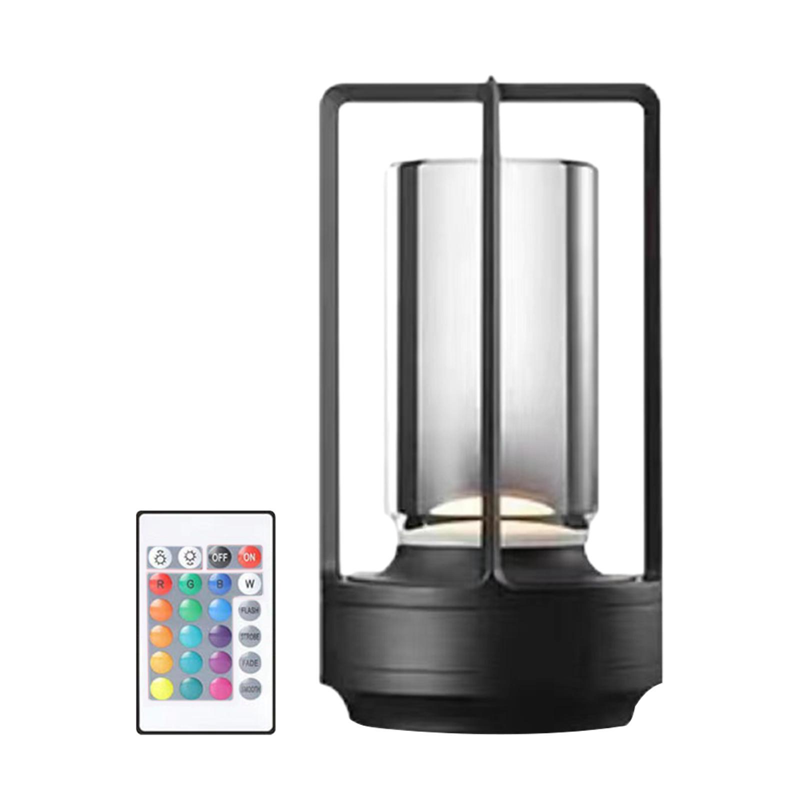 Touch Control Table Lamp Remote Control Modern RGB 16 Colors NightStand Lamp