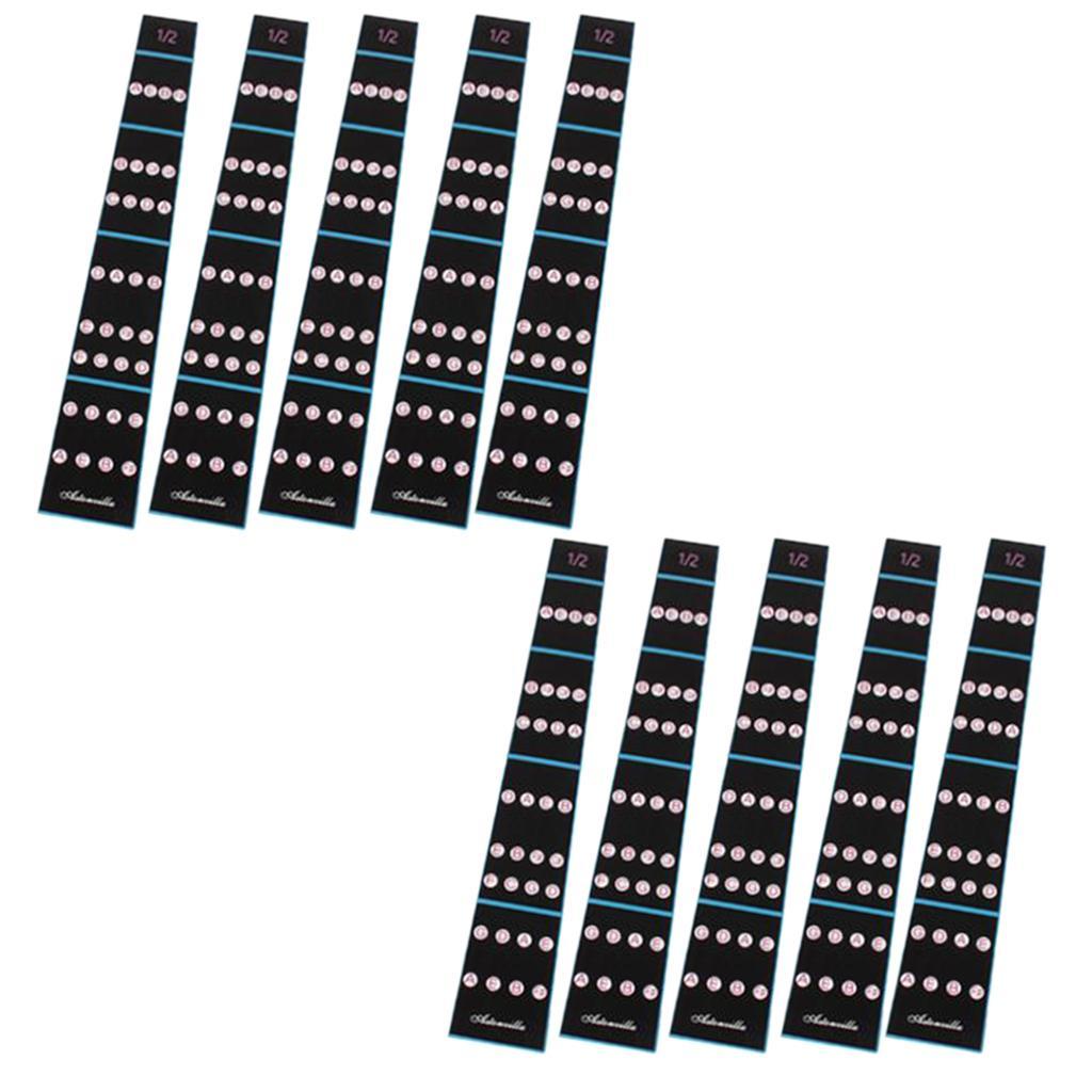 10pcs 1/2 Violin Fretboard Note Sticker Tape Fiddle Fingerboard Finger Chart