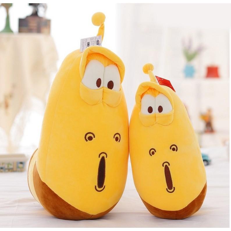 Gấu bông ấu trùng tinh nghịch – Màu vàng – Size 60 cm – Quà tặng thú nhồi bông lavar siêu dễ thương – Gối ôm sâu tinh nghịch cho bé ngủ ngon