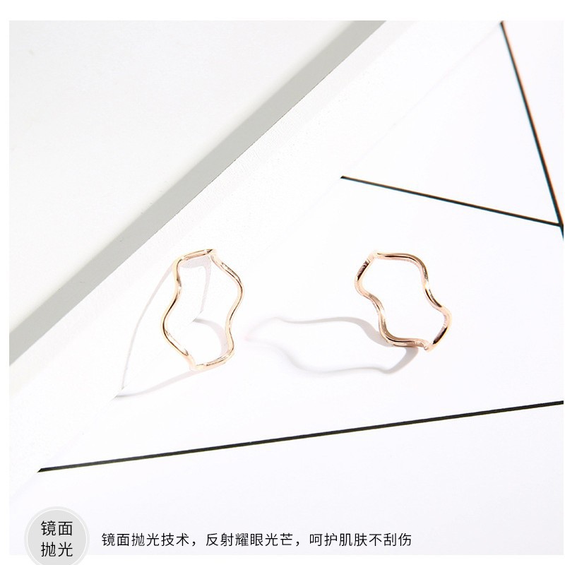 Nhẫn Lượn Sóng Titan Ko Đen TT 3473