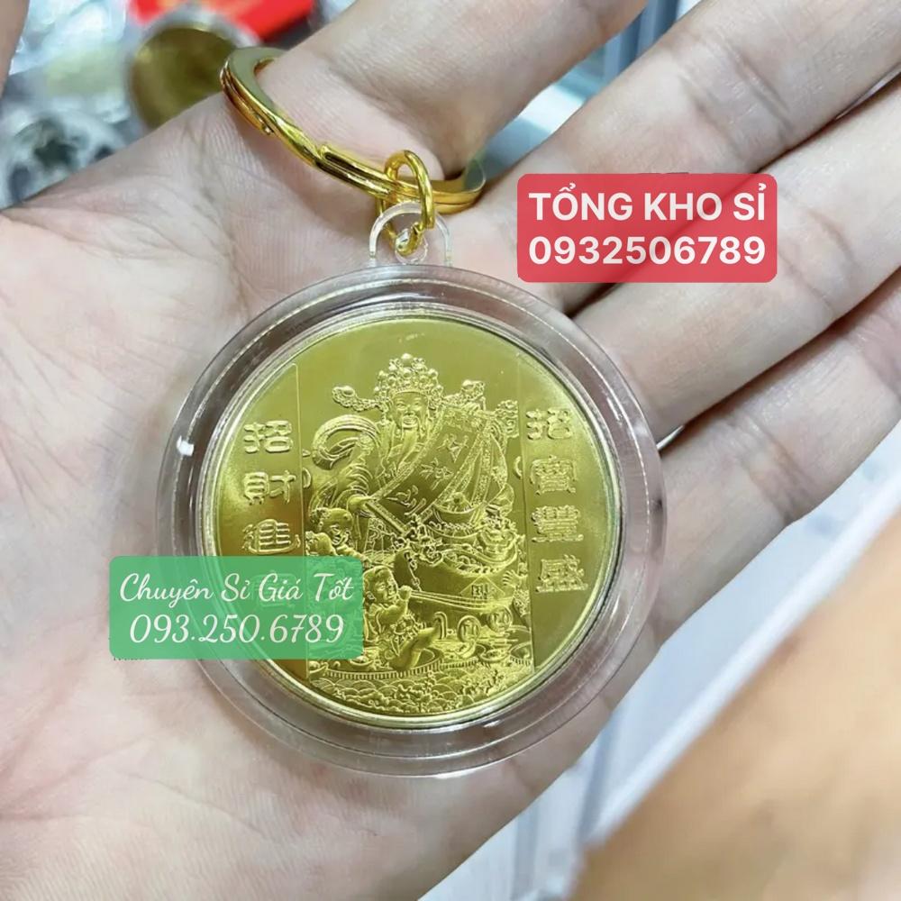 Móc treo chìa khóa xe máy oto Đồng xu thần tài hút lộc may mắn - PASA COLLECTION