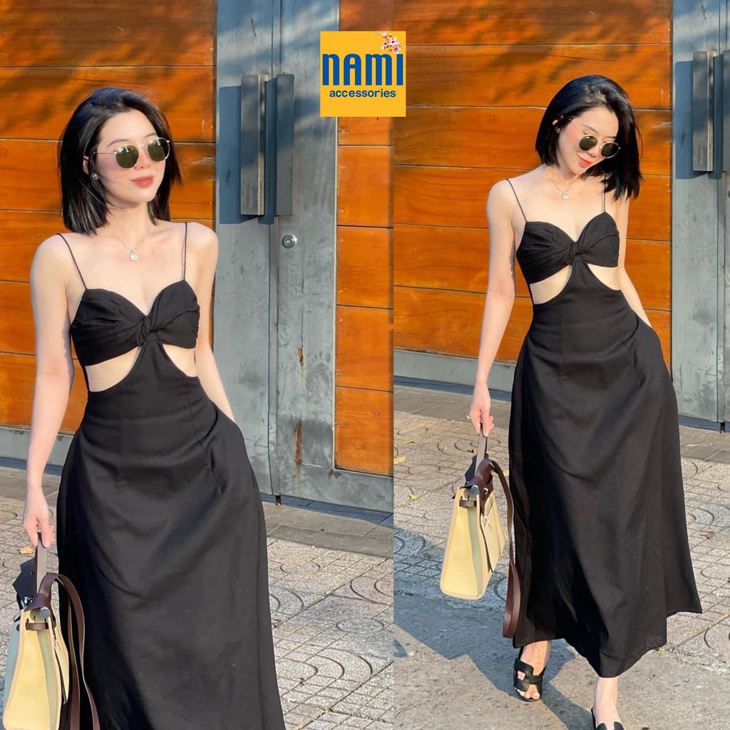 ( HÀNG CHUẨN ĐẸP ) Đầm Maxi Hai Dây Cut Eo Xoắn Ngực Gợi Cảm Tôn Dáng Thướt Tha - ATNU021