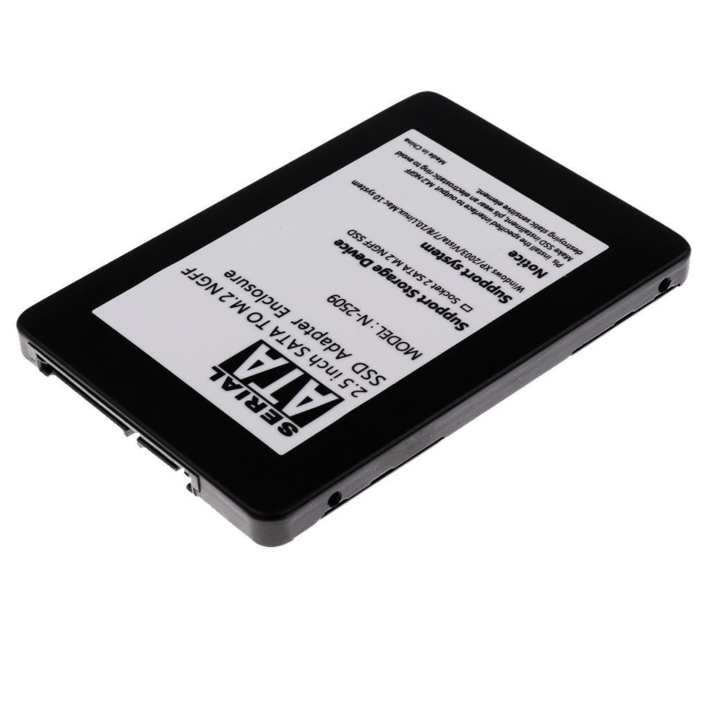 M.2 NGFF Solid State Drive to Serial SATA Adapter Enclosure 2.5''inch Case