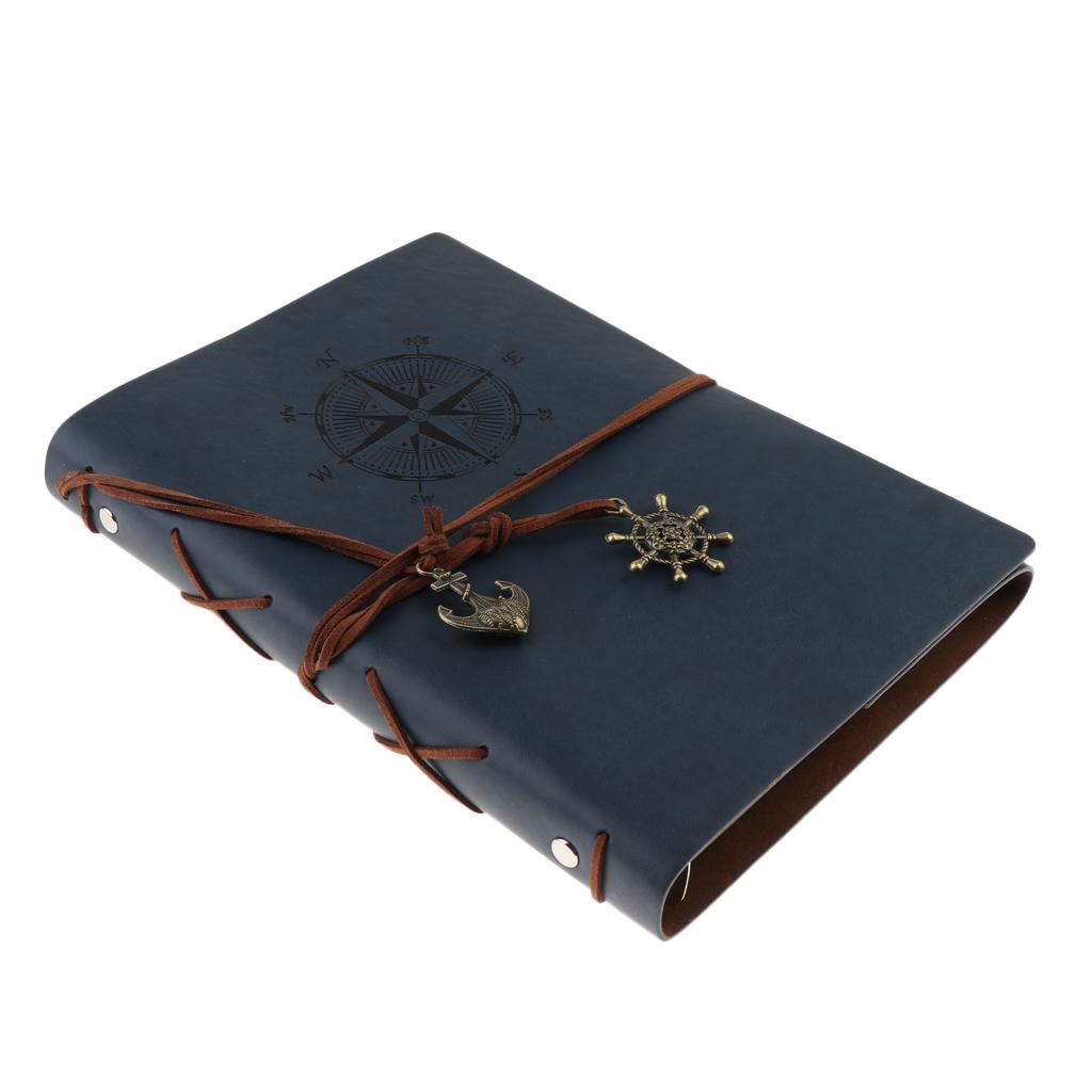 3pcs A5 Leather Journal Diary Notebook, Loose Leaf Blank Writing Notebook