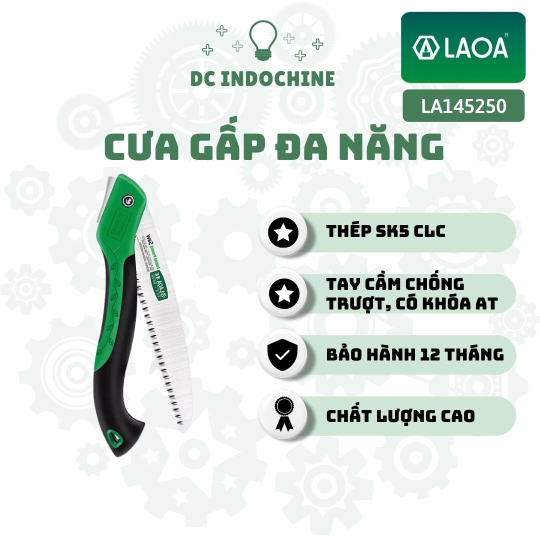 Cưa gấp (cưa cành cây) LAOA chuyên dụng, thép SK5 chất lượng cao, hàng chính hãng