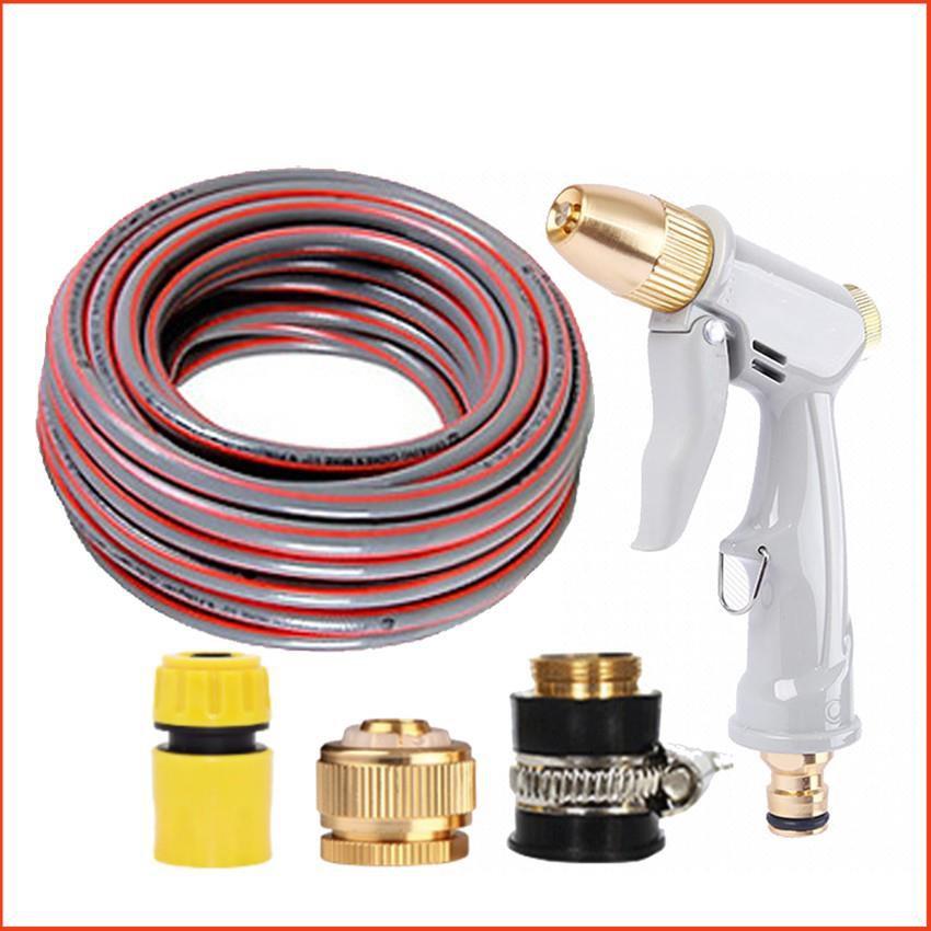 Bộ dây vòi xịt nước tưới cây rửa xe,tăng áp 3 lần, loại 7-10m  206846