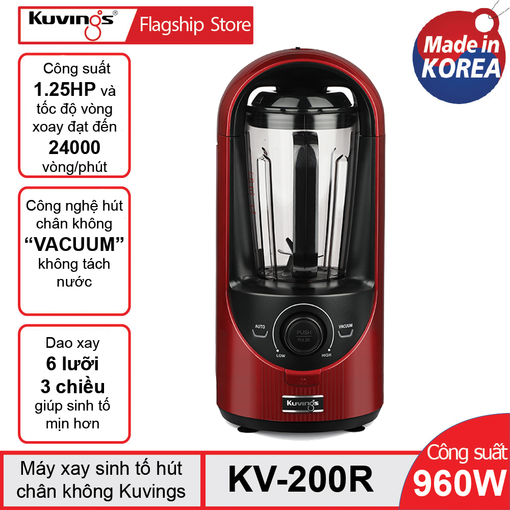 Máy xay sinh tố hút chân không Kuvings KV-200R (2.0L) - Hàng chính hãng