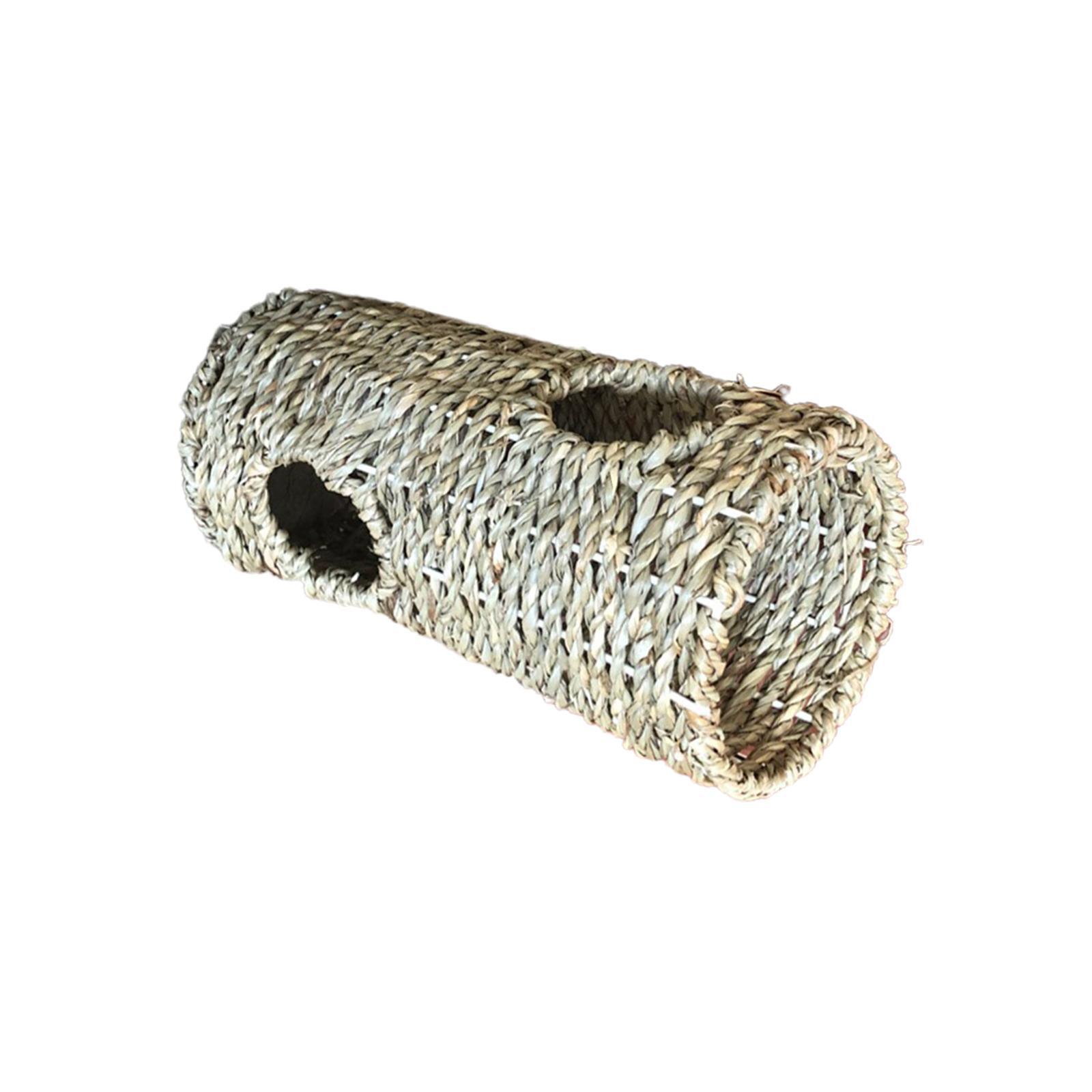 Hamster Grass Tunnel Tunnel Nest with Open Entrance House Peep Hole Home Hamster Toys Hideout for Syrian Hamster Rats Chinchilla Mice