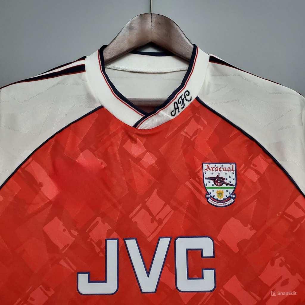 Áo Bóng Đá Retro Arsenal 1990 - Sân Nhà bản cao cấp vải Cotton Polyester