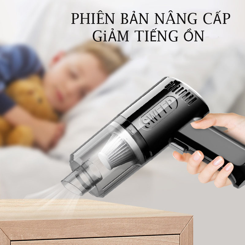 Máy Hút Bụi Cầm Tay Không Dây, Có Đèn Cao Cấp, Lực Hút Lớn 9000PA, Hút Mọi Ngóc Ngách, Khe Hở, Êm Ái Mạnh Mẽ, Sử Dụng Trong Nhà, Ngoài Trời Và Cho Ô Tô