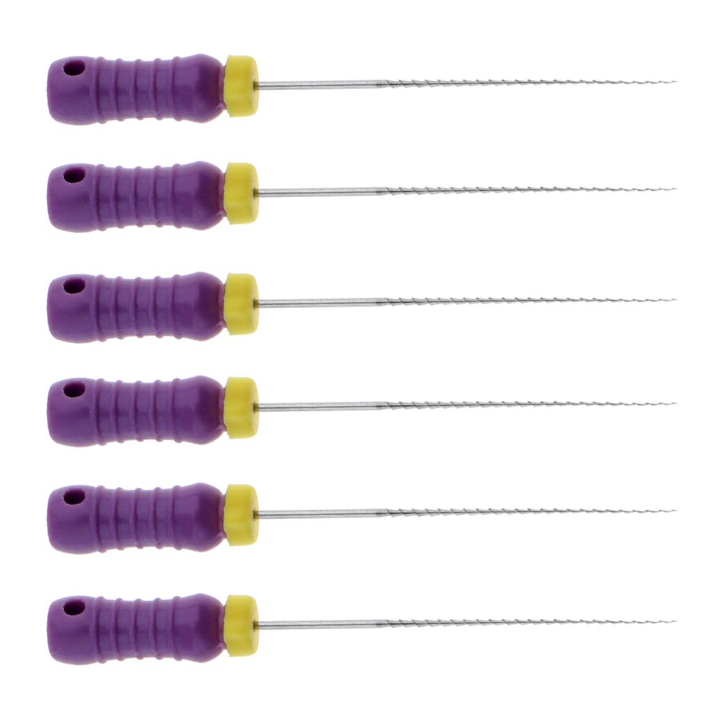 6pcs 25mm H-File  Endodontic NiTi Rotary Root Canal Files Tips