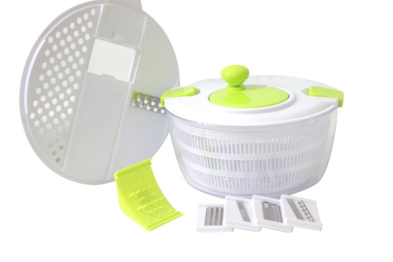 BỘ RỔ QUAY RAU ĐA NĂNG, BÀO SỢI, THÁI LÁT, NGHIỀN RAU CỦ QUẢ