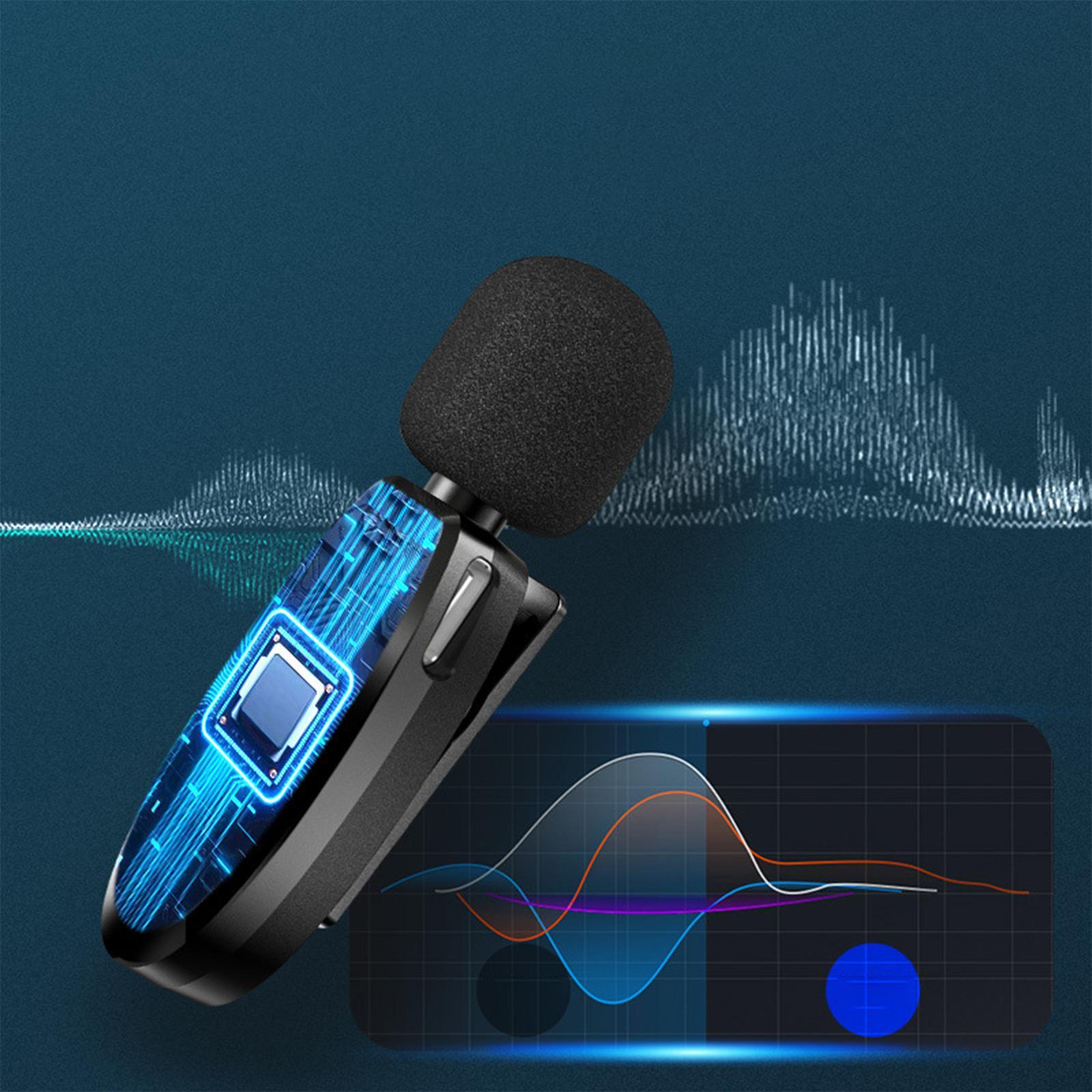 Wireless Lavalier Microphone Noise Reduction Mini Mic for Android Youtubers