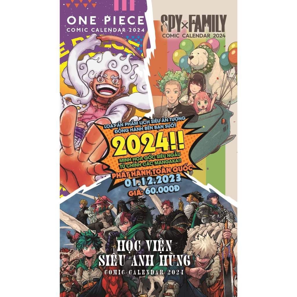 Sách - Lịch Treo Tường One Piece 2024 - Kim Đồng
