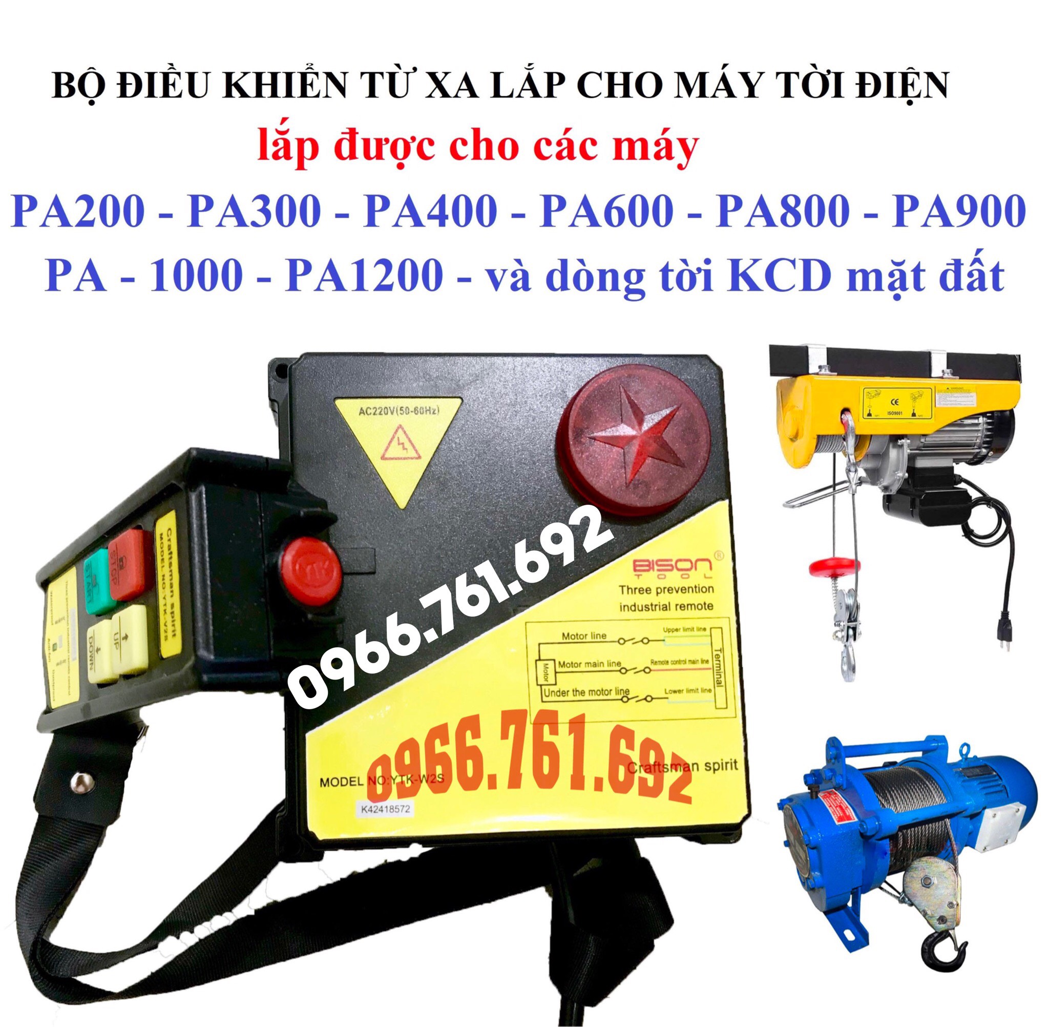 Điều khiển từ xa cho máy tời điện