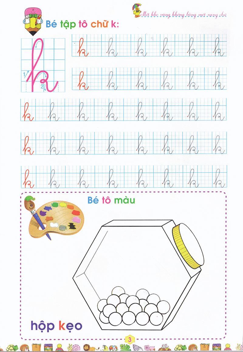 Bé Vào Lớp 1 - Tập Tô Chữ Cái (Quyển 3)