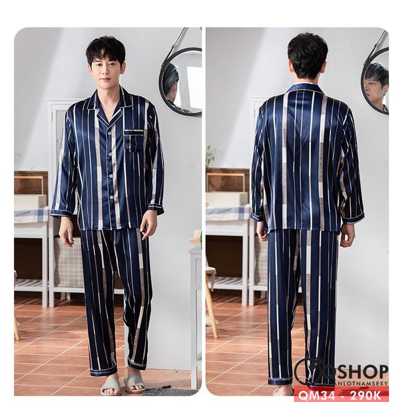 Bộ đồ ngủ đồ mặc nhà pijama nam QM34 QM94