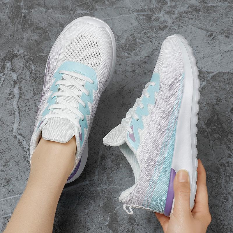 2023 Giày thể thao phụ nữ Nền tảng thời trang Sneakers Sneakers Ladies Mùa xuân Căn hộ chạy giày Giày nữ Color: Pink Shoe Size: 41