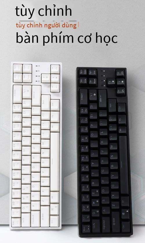Phong cách mới nhất cung cấp bàn phím cơ ba chế độ không dây bluetooth 84 phím 84 phím trục xanh trục trà trục đỏ Amazon