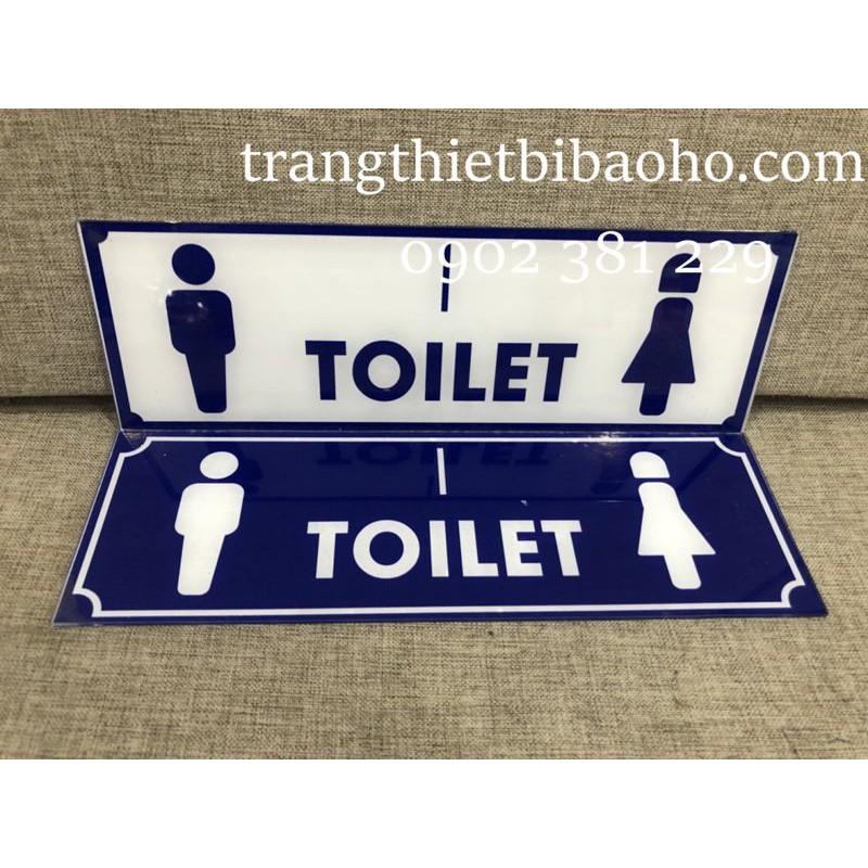 Bảng nhà vệ sinh, toilet, WC nam nữ bằng nhựa Mica 10*30cm