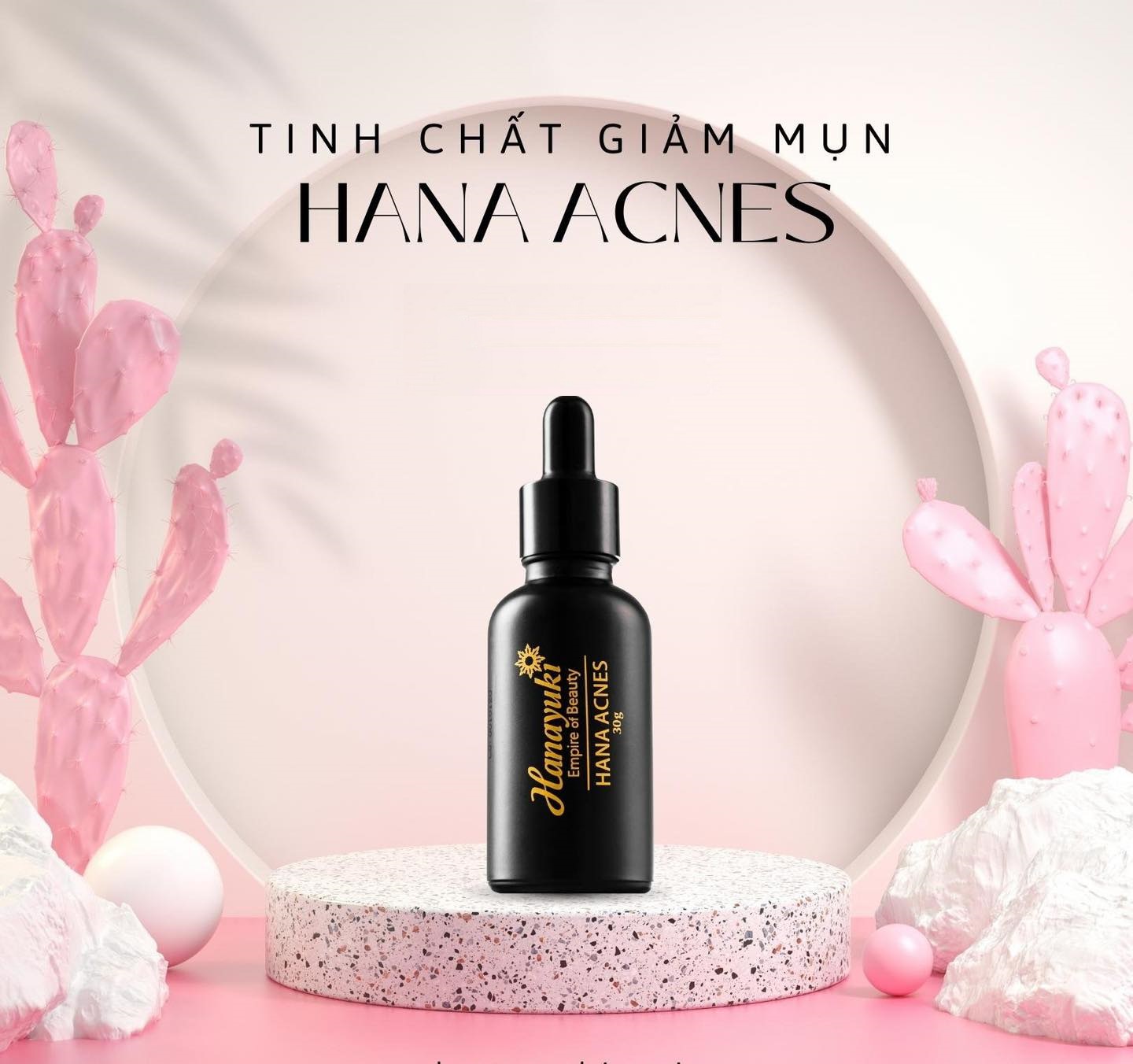 Serum Hanayuki Ngừa Mụn Mờ Thâm Dưỡng Trắng Da Hana Acne 30g Hanayuki Chính Hãng