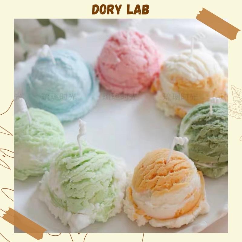 Nến Thơm Hình Viên Kem Nhiều Màu Sắc, Phụ Kiện Decor Chụp Ảnh - Dory Lab