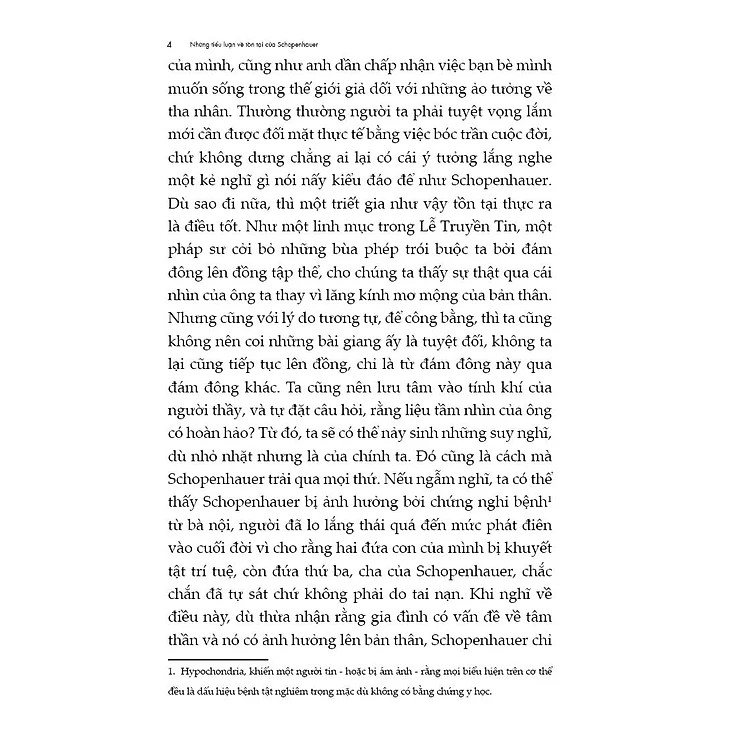 Những Tiểu Luận Về Tồn Tại Của Arthur Schopenhauer - Thiên Trang dịch -