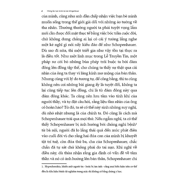 Những Tiểu Luận Về Tồn Tại Của Arthur Schopenhauer - Thiên Trang dịch - (bìa mềm)