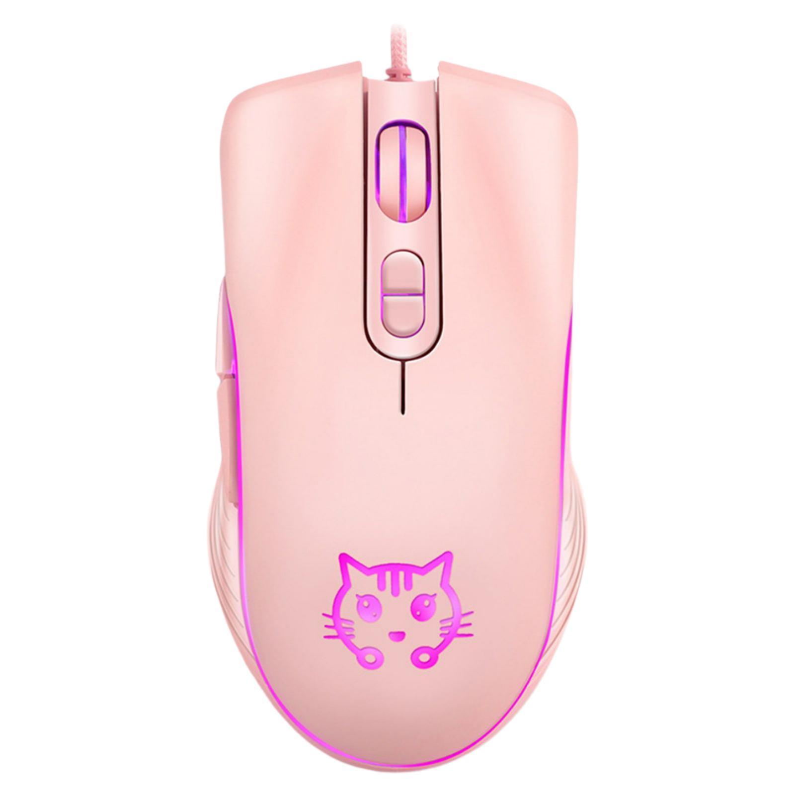 Wired Gaming Mouse LED RGB Backlit Mute PC Laptop 2400DPI Optical Mice
