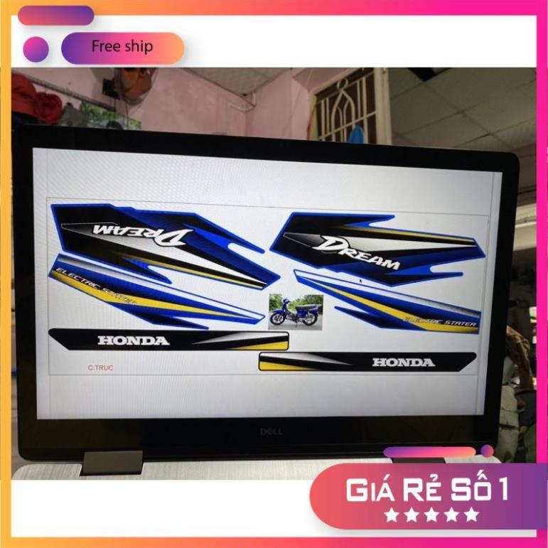 Tem rời dán xe #Dream tem in 3 lớp ko bay màu bảo hành màu sắc vĩnh viễn