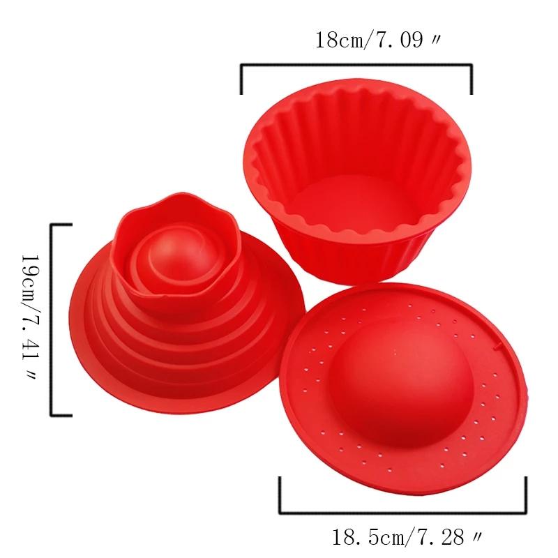 3 Cái/bộ Silicone Khổng Lồ Cupcake Khuôn Chịu Nhiệt Độ Lò Vi Sóng Lò Nướng Bánh Khuôn Mẫu Nhà Handmade Bánh Dụng Cụ Nhà Bếp Tiện Ích