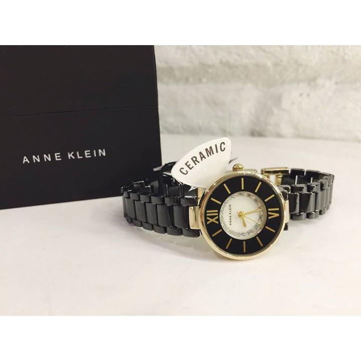 ĐỒNG HỒ NỮ ANNE KLEIN AK/2178BKGB THỜI TRANG GIÁ SALE CASE 26MM MẦU ĐEN SANG TRỌNG