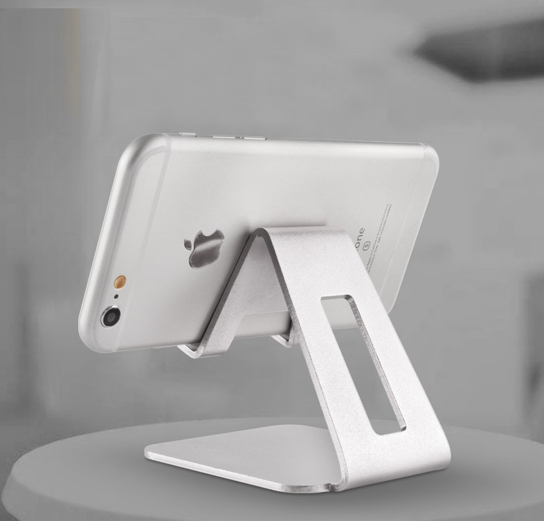 Giá Đỡ Để Bàn Điện Thoại Di Động, Máy Tính Bảng, Ipad Hợp Kim Nhôm Hàng Chính Hãng Helios - Bạc