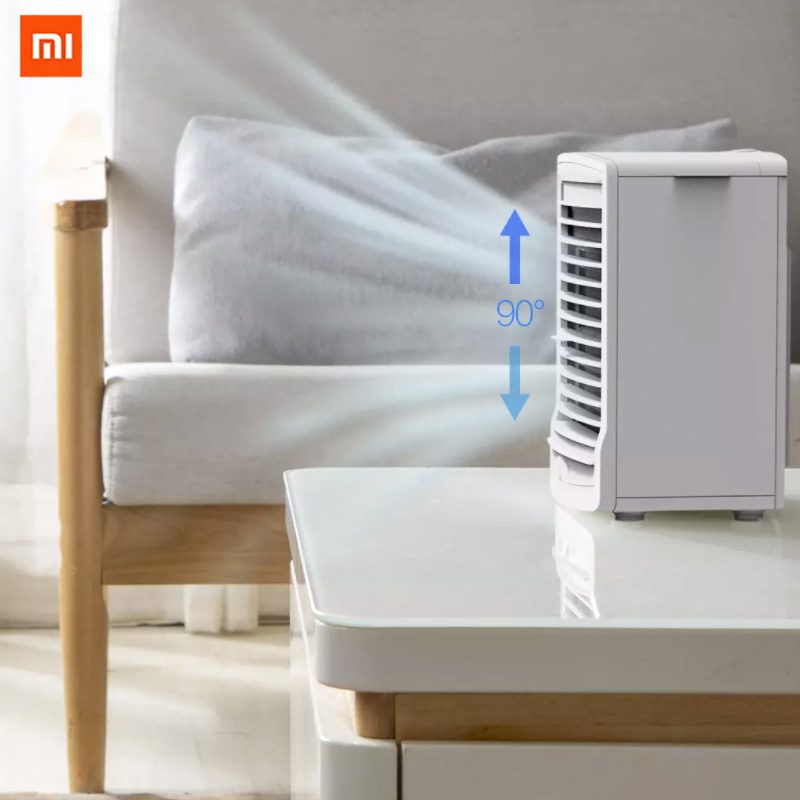Quạt làm mát không khí thông minh Xiaomi Youpin Cảm biến cơ thể con người Thùng nước 500ml Quạt không khí để bàn có hộp đá