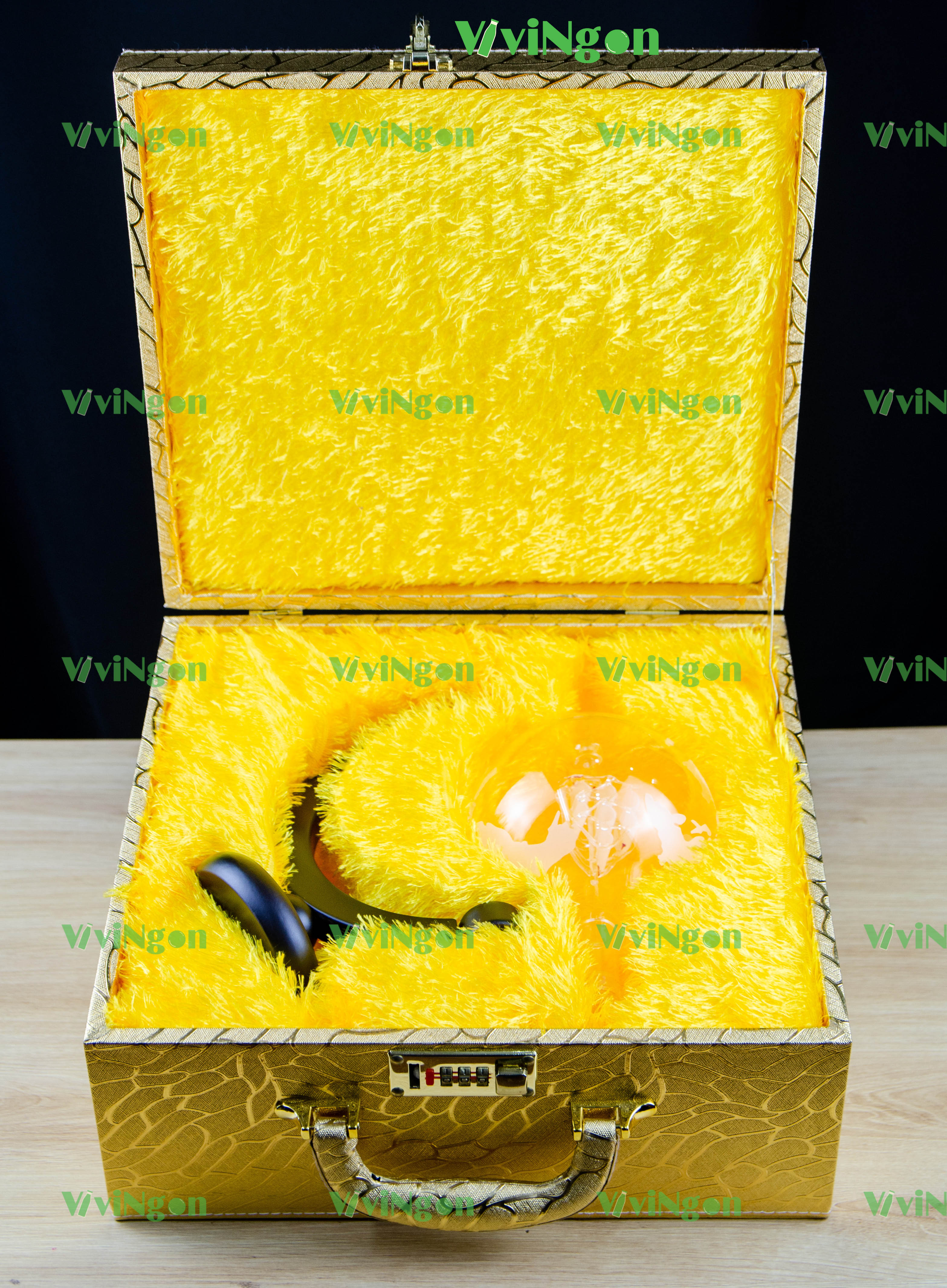 Bình đựng rượu thủy tinh hình quả cầu chứa chiếc thuyền kèm hộp mạ vàng sang trọng cao cấp, bình cao cấp 2023, medifun