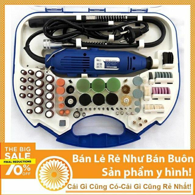 Bộ Máy Khoan Mài cắt Khắc mini Đa Năng hơn 100 chi tiết MÀU ngẫu nhiên