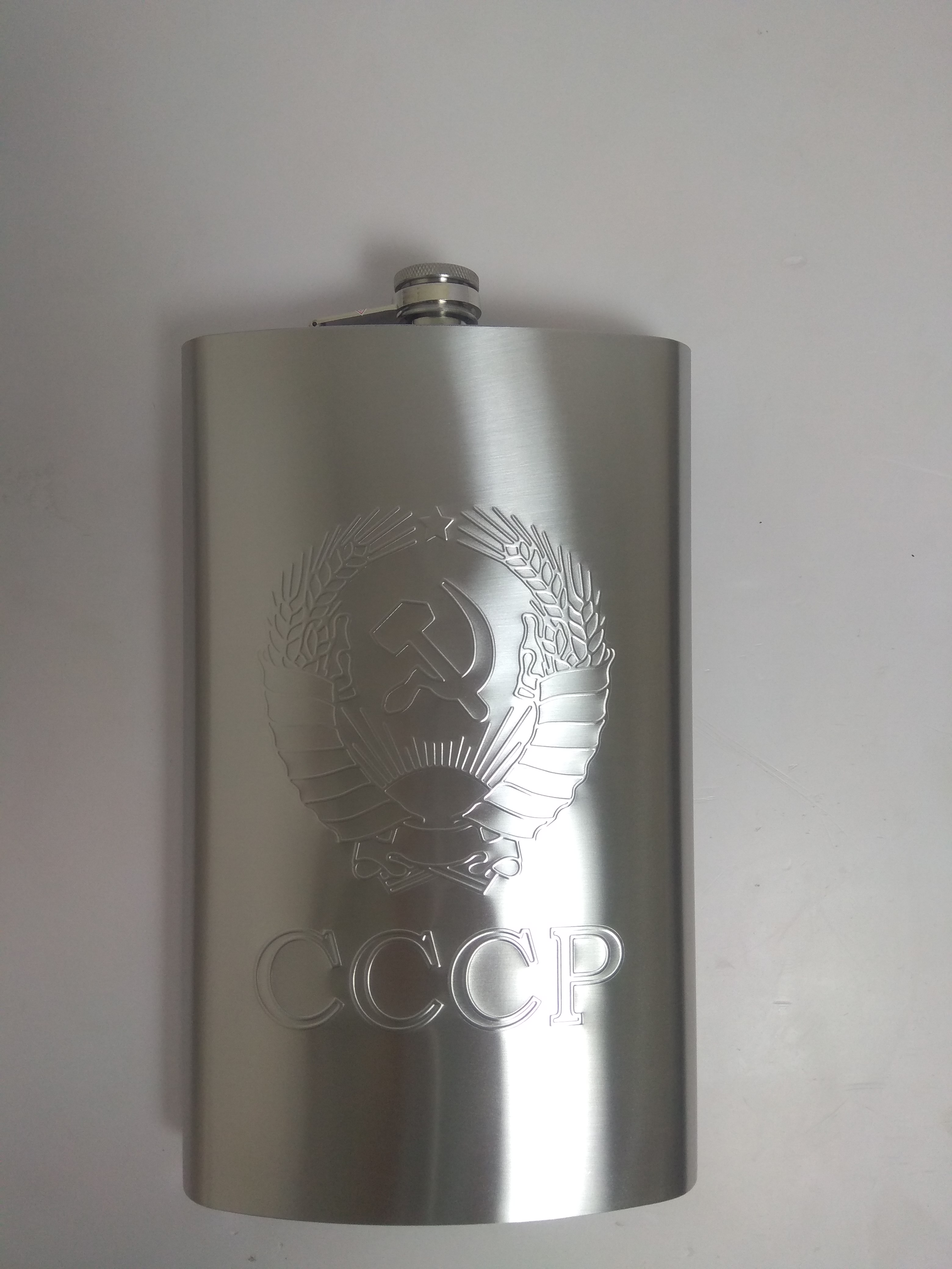 Bình Rượu INOX Logo CCCP Dập Nổi 2L - Tặng Kèm Phễu INOX