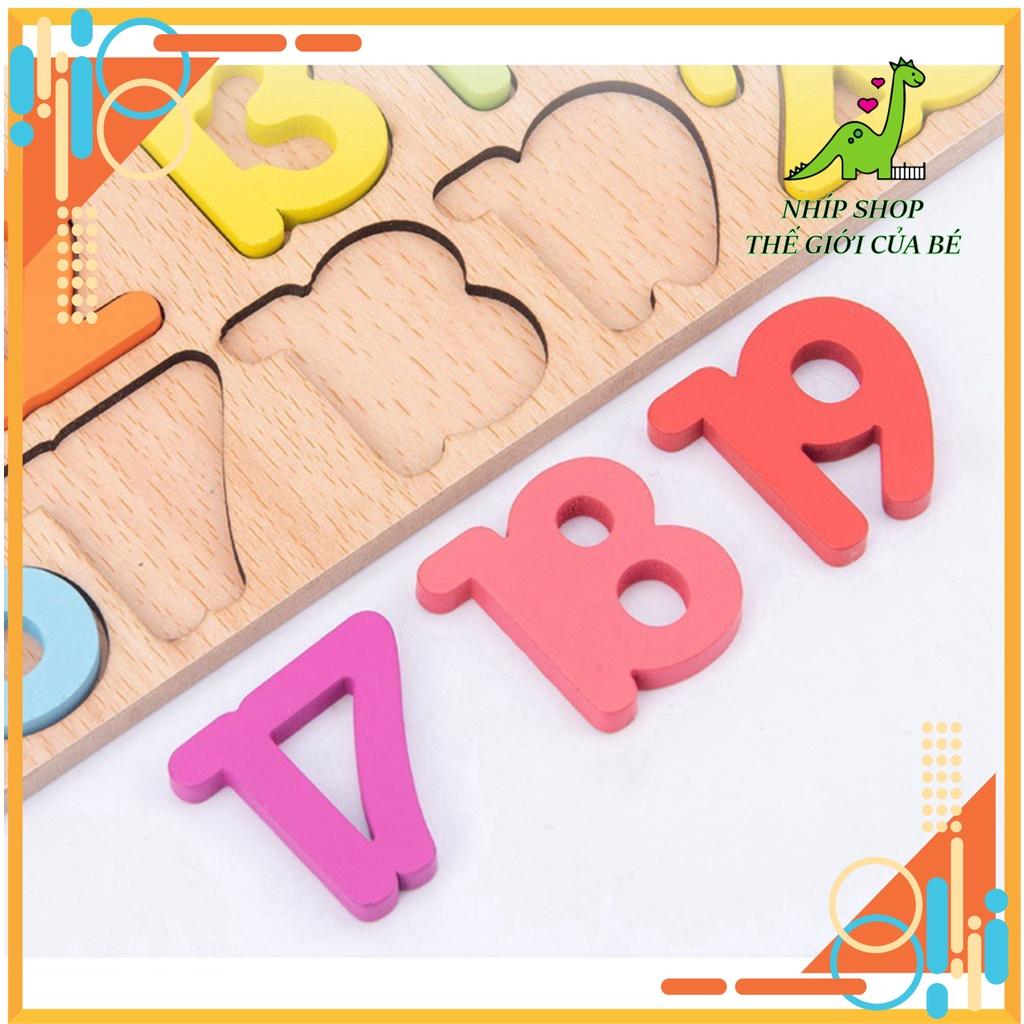Bảng Gỗ Nổi Cho Bé Học Chữ Cái, Hình Khối Và Chữ Số Kích Thước 20x20Cm
