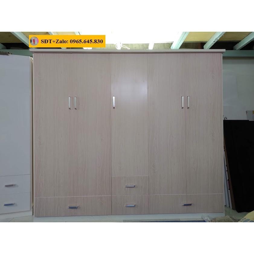 Tủ Nhựa Đài Loan 5 Cánh Màu Xoan Đào 438