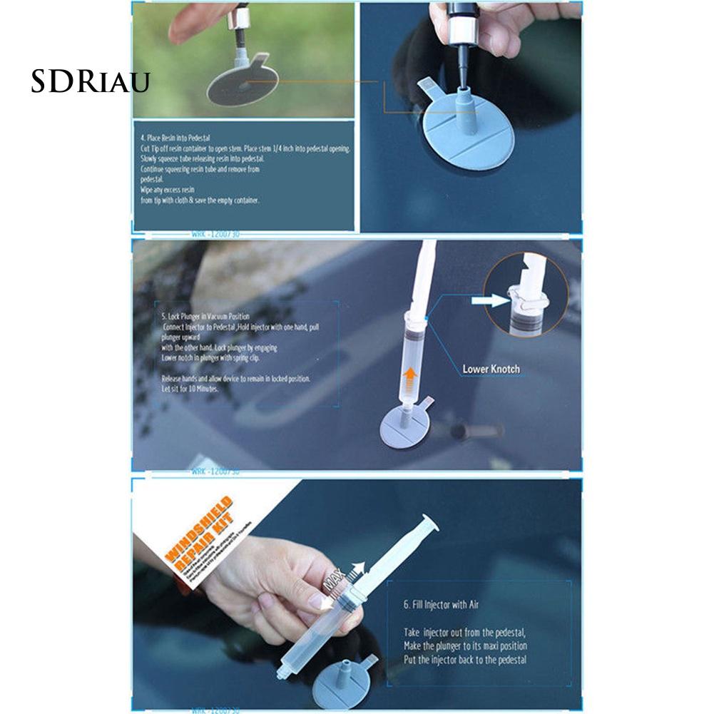 Bộ Dụng Cụ Sửa Chữa Kính Chắn Gió Xe Hơi Chip Bullseye Diy