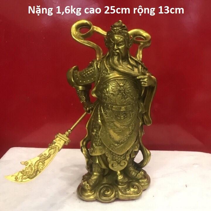 Tượng Quan Công bằng đồng vàng MS840a